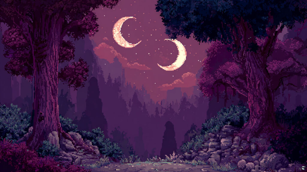 双月の森｜ドット絵風