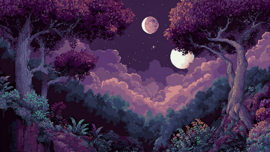 双月の森｜ドット絵風