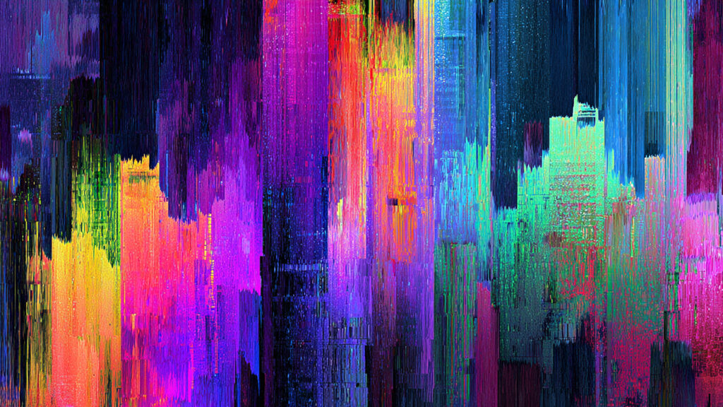 抽象的なグリッチパターン