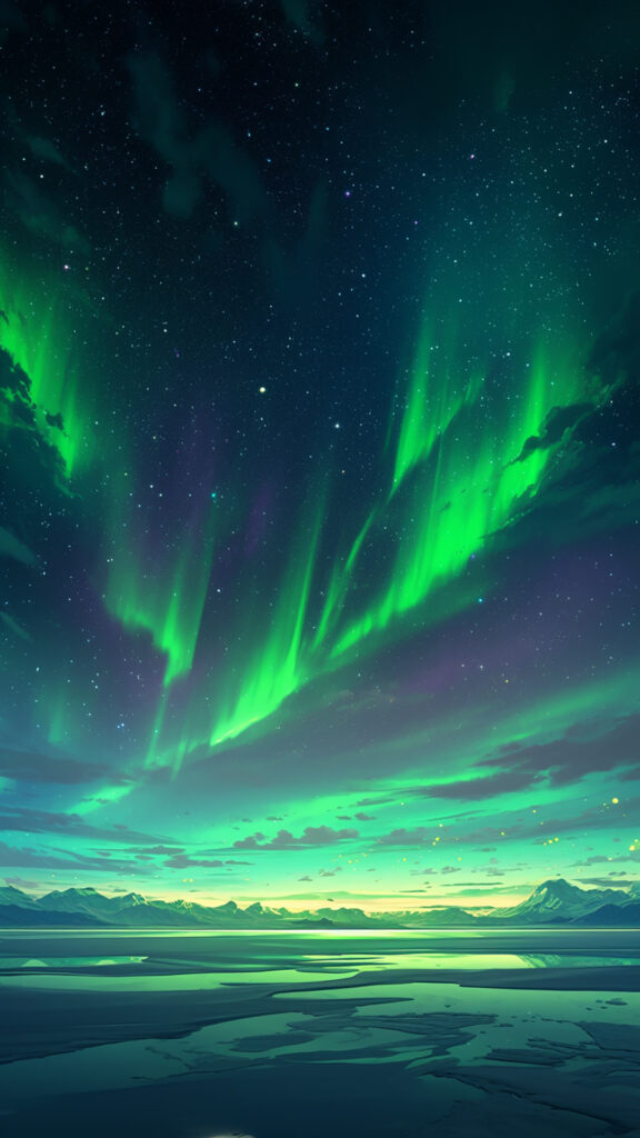 オーロラの空｜縦長背景