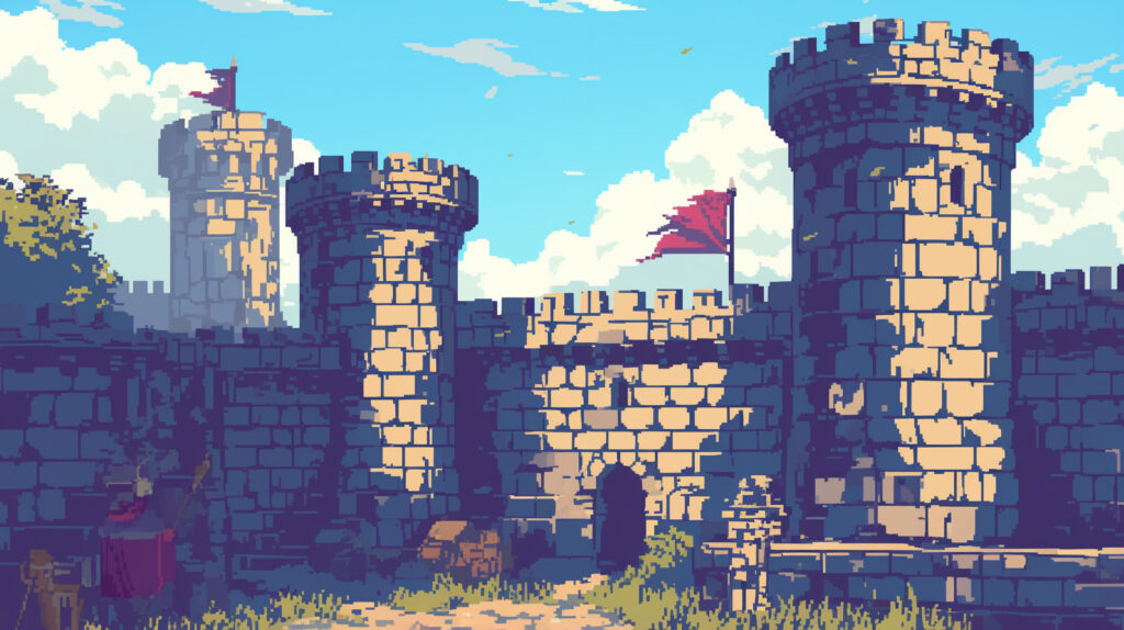 城の外観｜ドット絵風