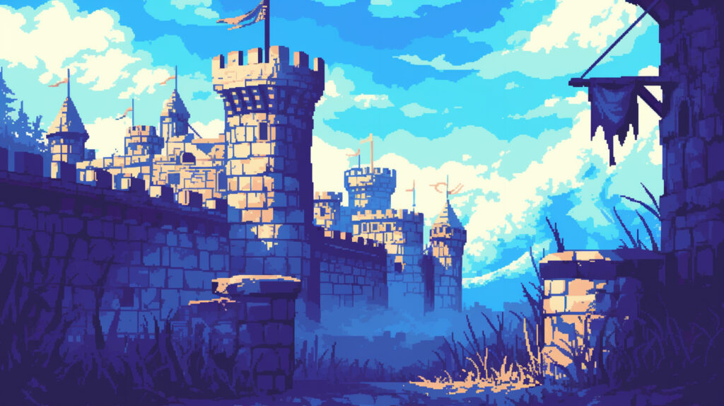 城の外観｜ドット絵風