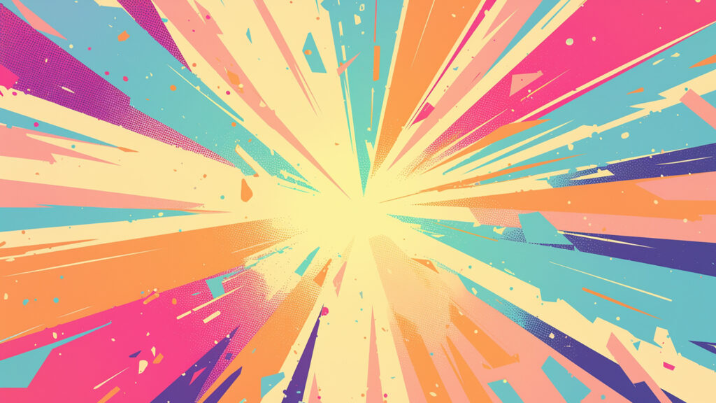 集中線付き演出背景