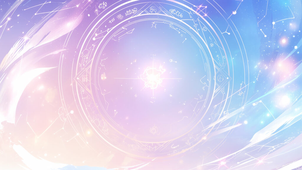 デフォルメされた魔法陣背景