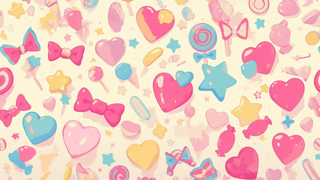ハート系モチーフ背景