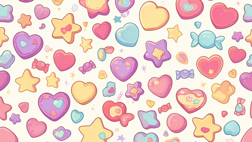 ハート系モチーフ背景