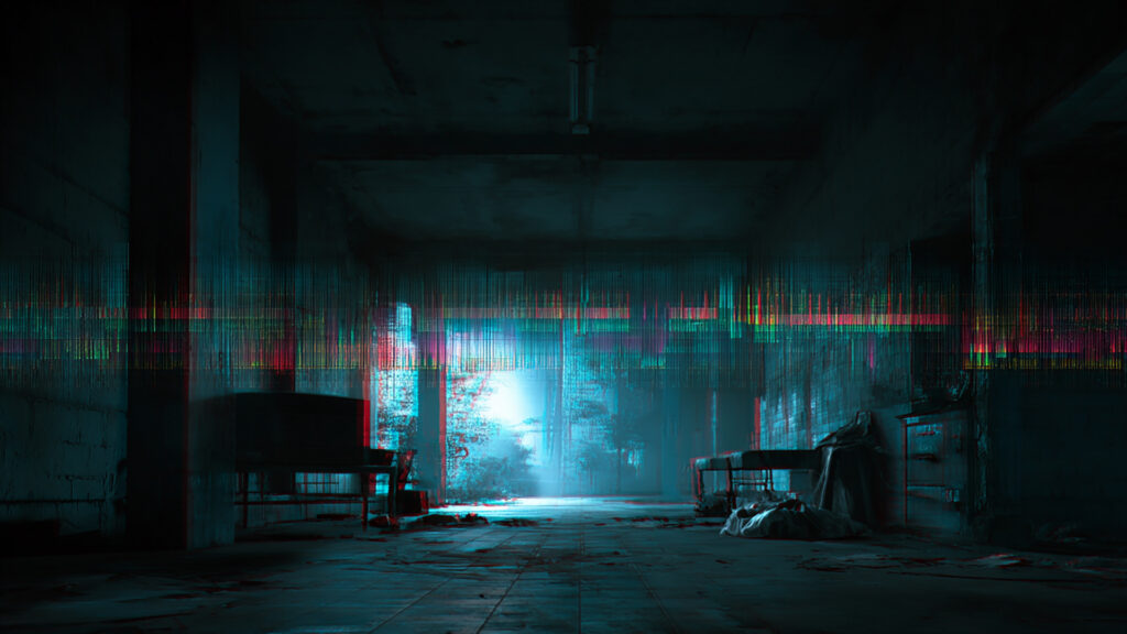 ホラーゲーム風の不気味な背景