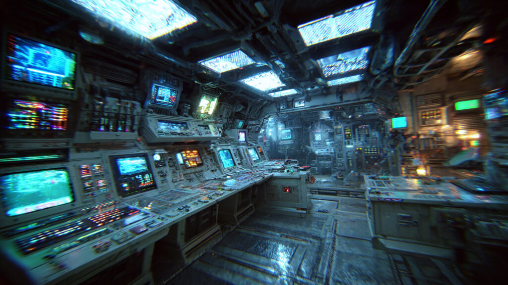 宇宙ステーション内部