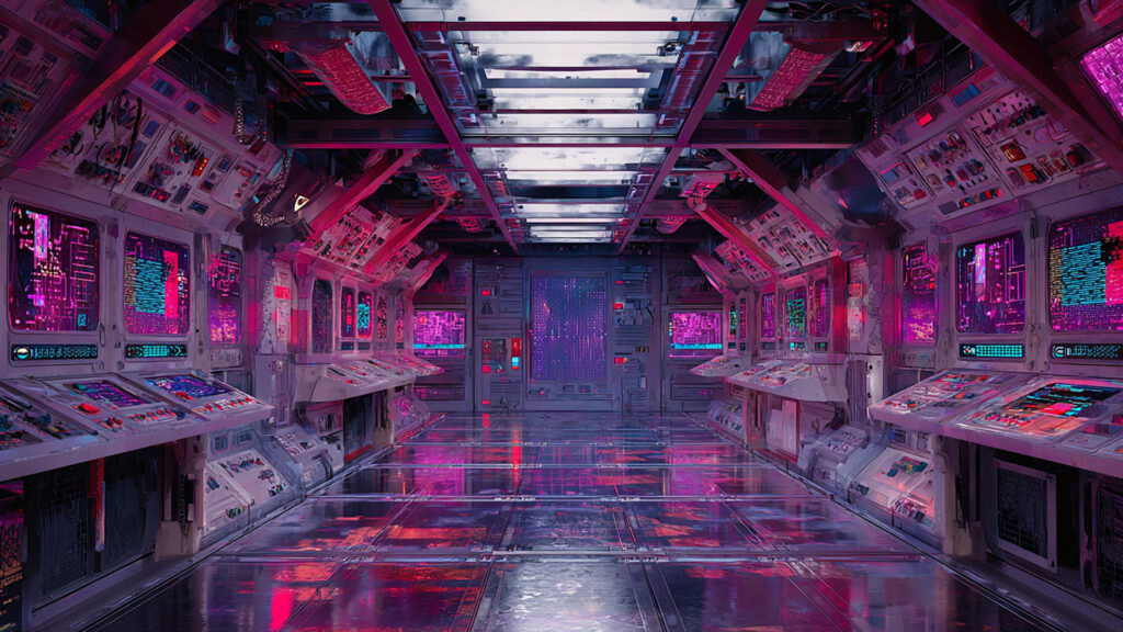 宇宙ステーション内部