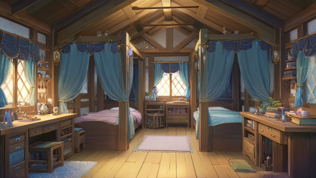 魔法学校の寮｜2人部屋