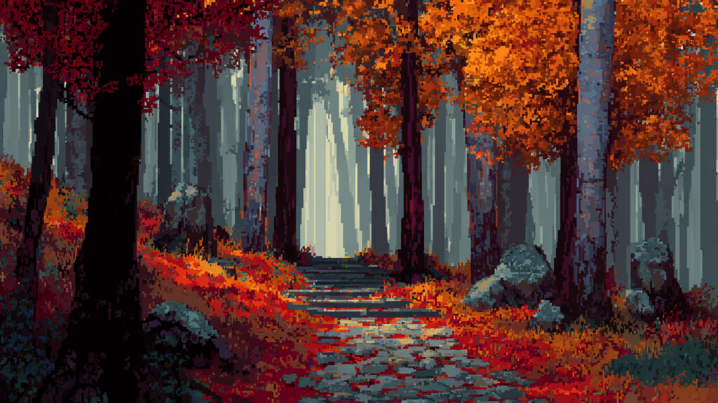 紅葉の背景イラストのフリー素材