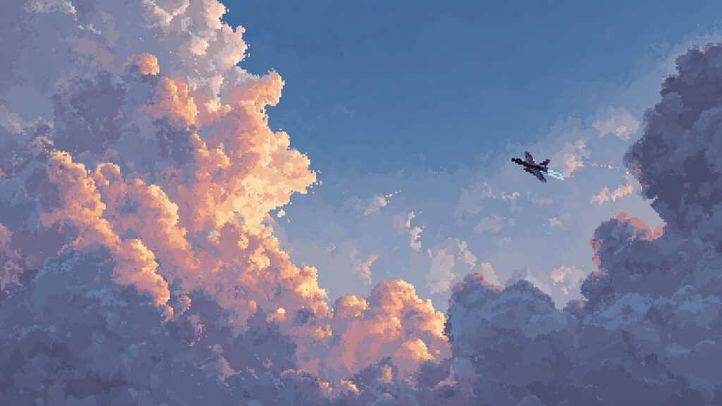 戦闘機の背景イラストのフリー素材