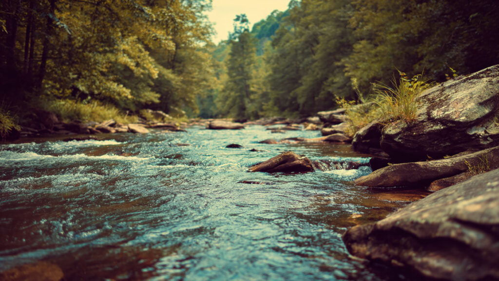 川｜フィルム写真風の背景イラストのフリー素材