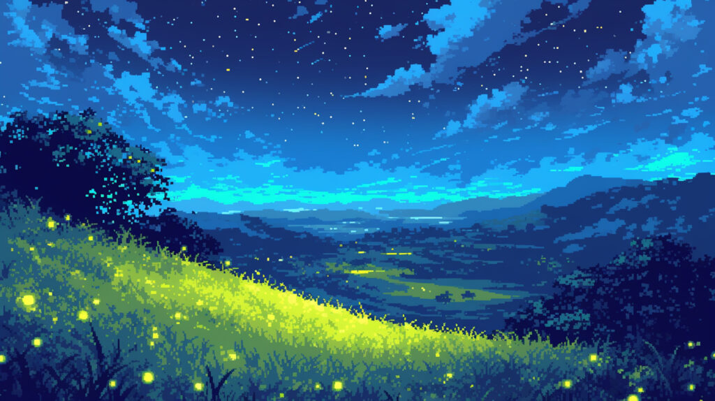星空の丘｜ドット絵風