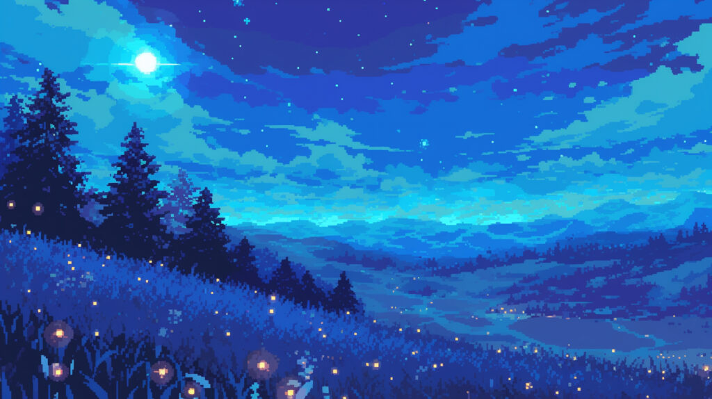 星空の丘｜ドット絵風