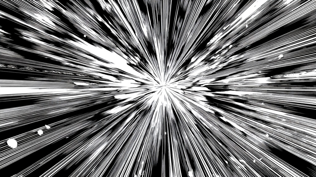 モノクロ｜集中線っぽい演出