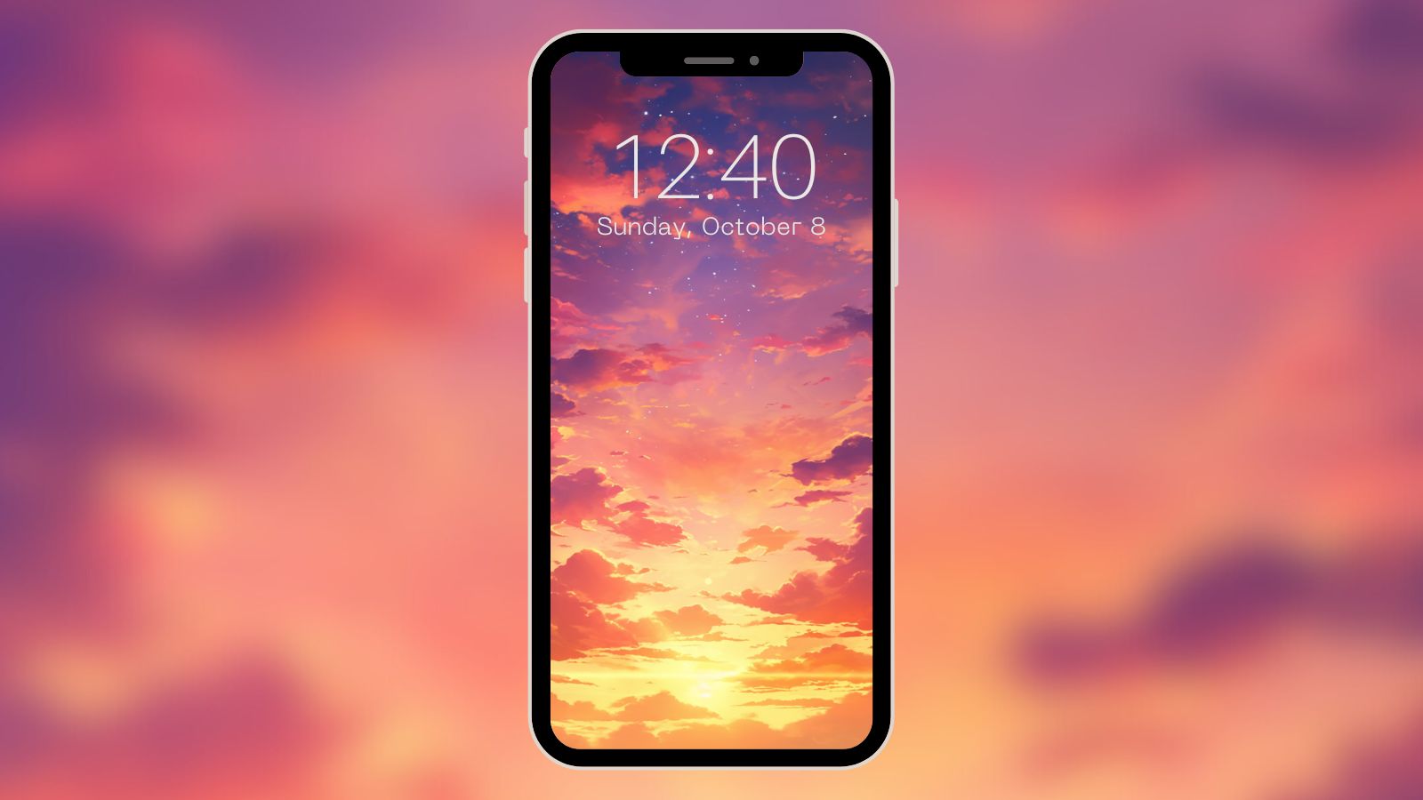 朝焼けの空｜縦長背景の背景イラストのフリー素材