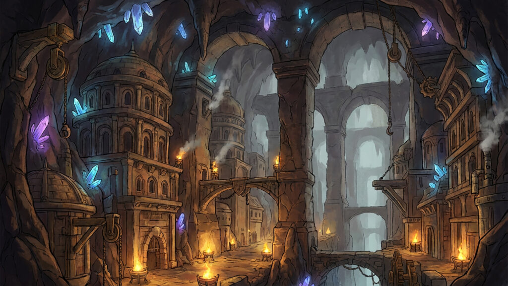 ドワーフが住んでいそうな地下の街