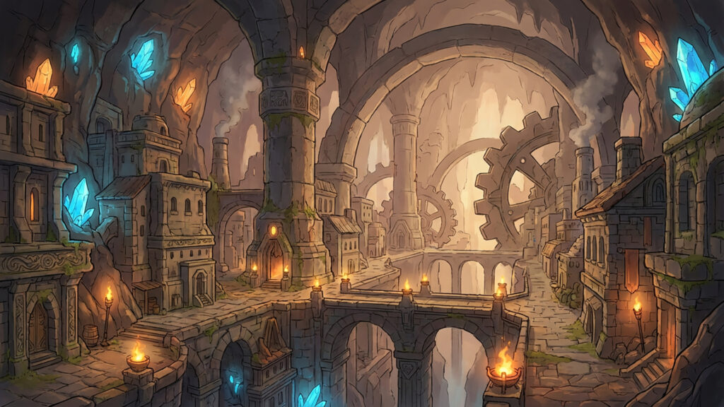 ドワーフが住んでいそうな地下の街