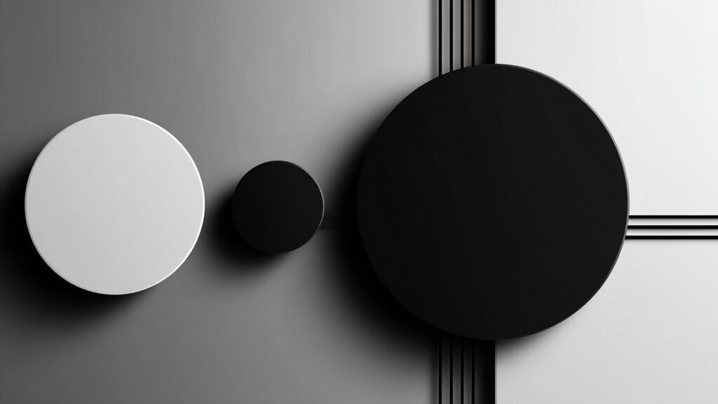 モノトーン・ミニマル背景｜白黒グレーの洗練デザイン