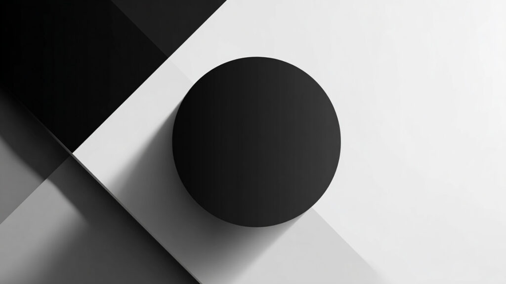 モノトーン・ミニマル背景｜白黒グレーの洗練デザイン