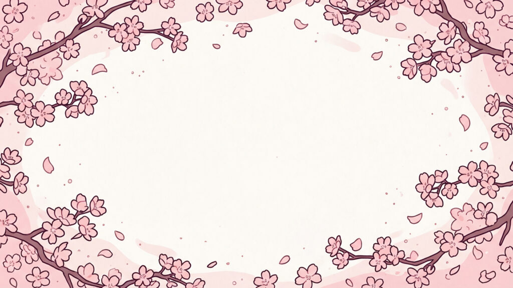 桜モチーフのフラット背景