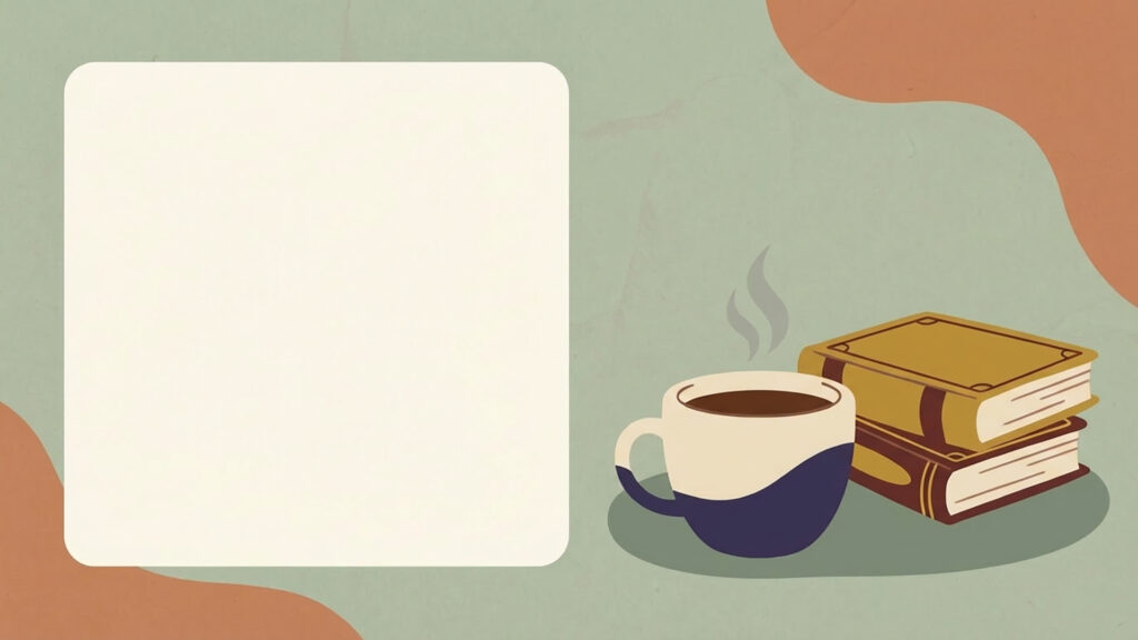 カフェ風・コーヒーと本の背景
