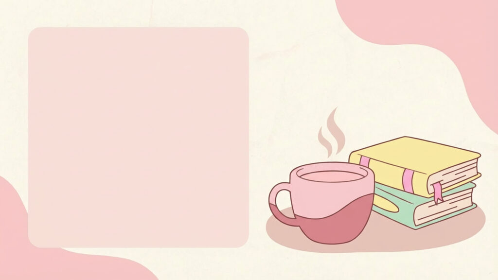 カフェ風・コーヒーと本の背景