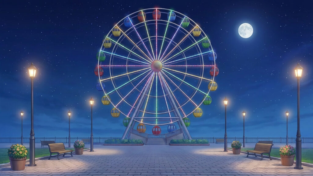 カラフルな大観覧車｜差分あり