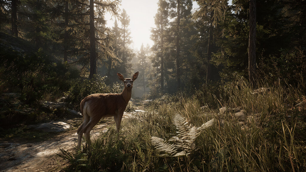 森の中のシカ｜写実風