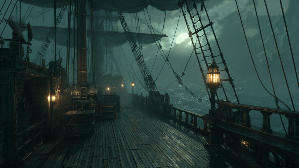 幽霊船の甲板
