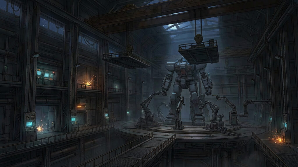 巨大メカの整備格納庫｜差分あり