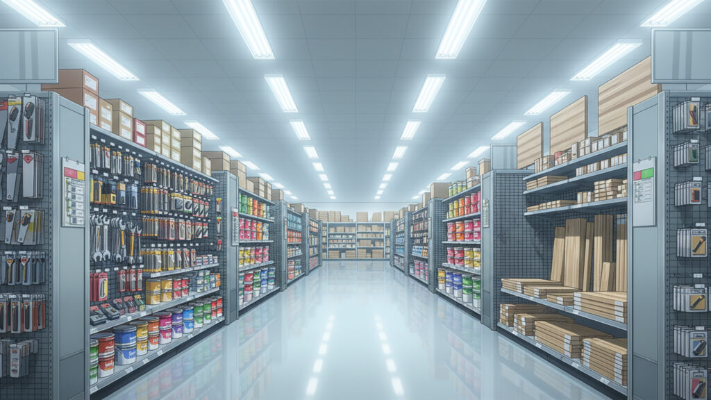 ホームセンターの内観