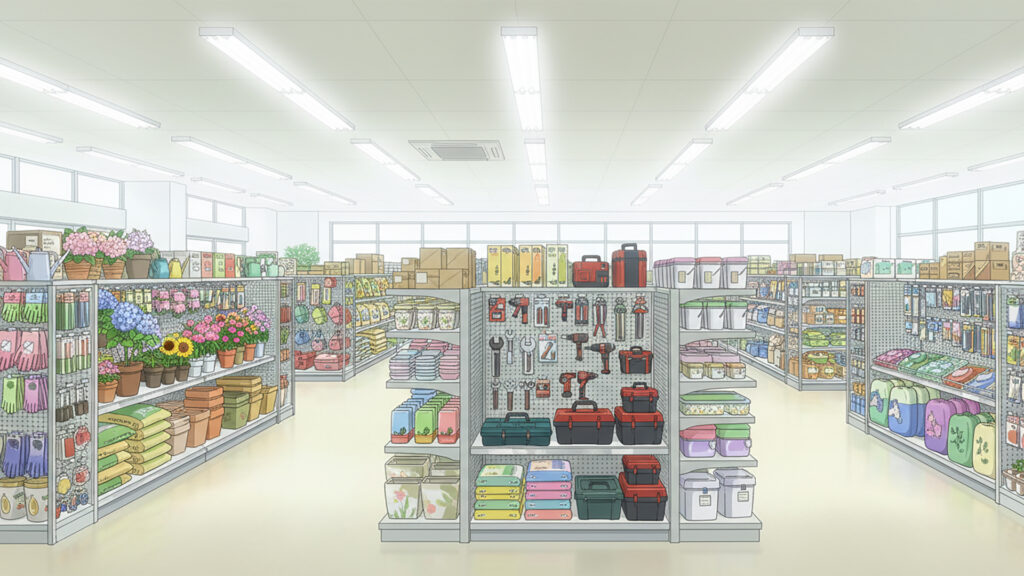 ホームセンターの内観