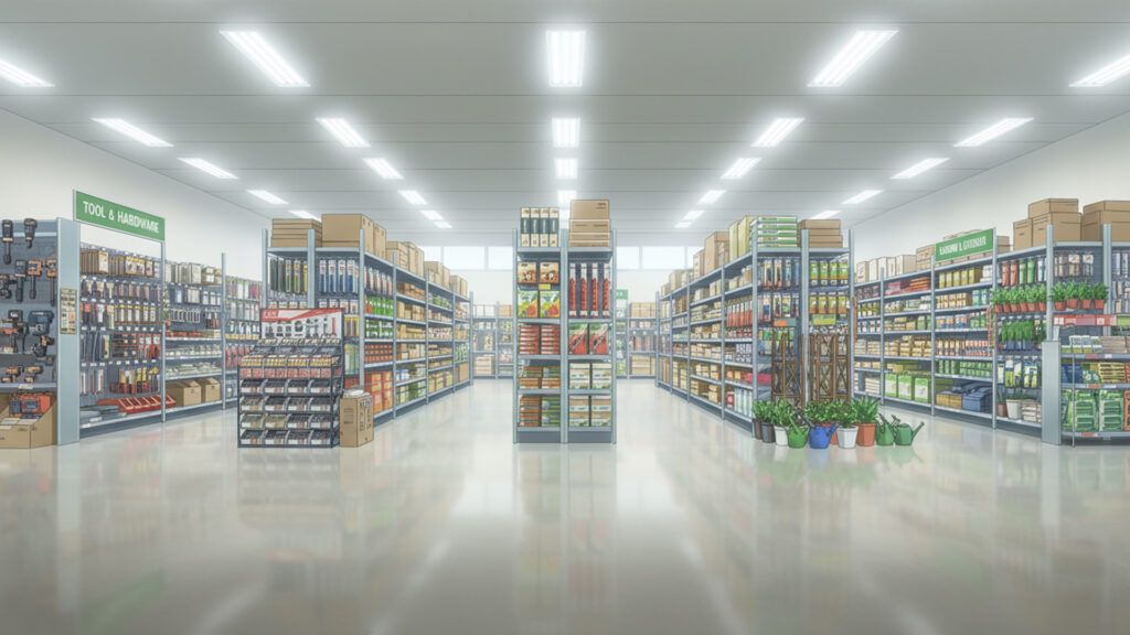 ホームセンターの内観