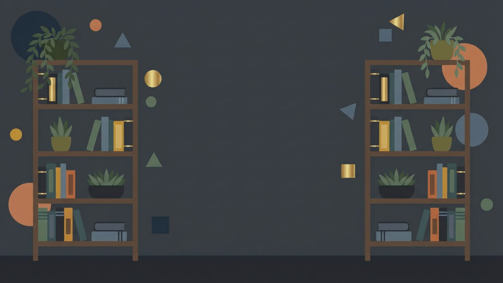 図書館のフラットイラスト背景