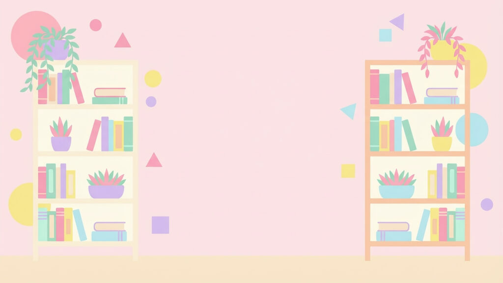 図書館のフラットイラスト背景