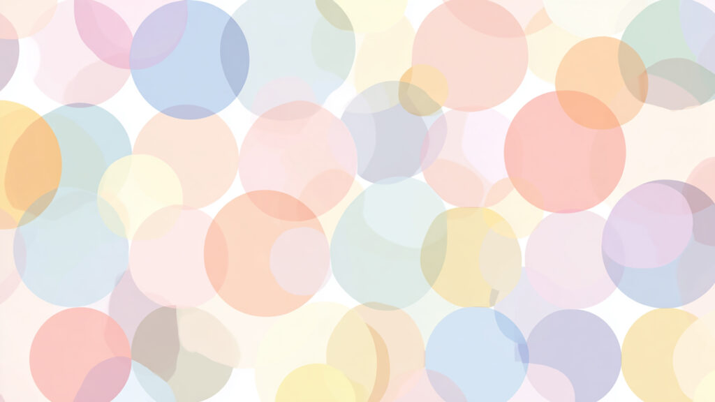 ミニマル・サークルパターン｜柔らかなトーンのフラット背景