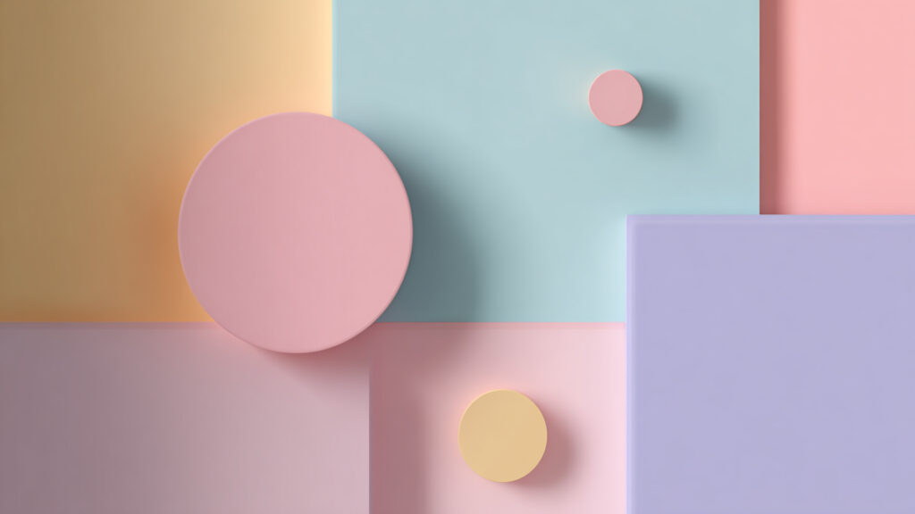ミニマル・フラット幾何学背景｜シンプル・抽象・モダンデザイン