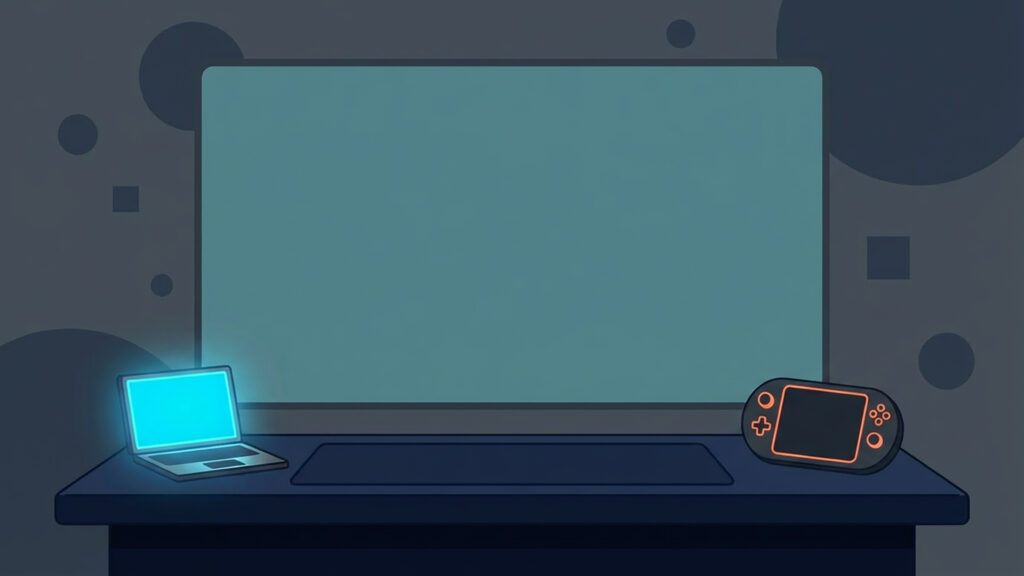 ミニマルデスクのフラット背景