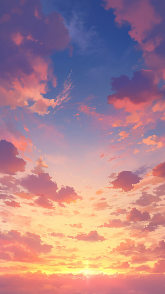 朝焼けの空｜縦長背景