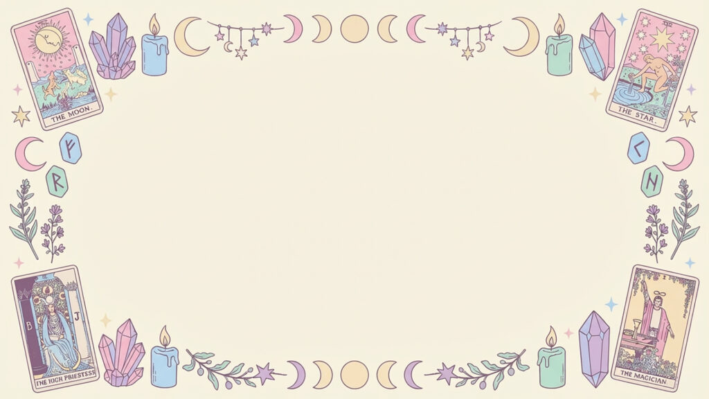 神秘モチーフ縁取り背景