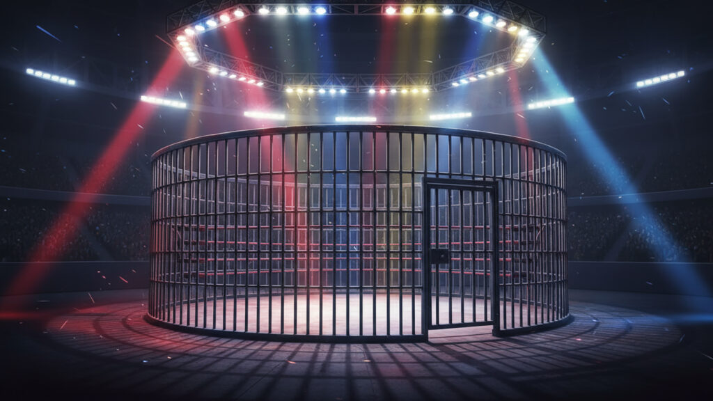 プロレスの金網デスマッチ