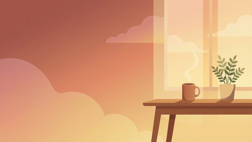 VTuber朝活サムネ用・左側余白の爽やか背景