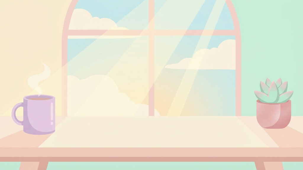 爽やかなフラットイラスト背景