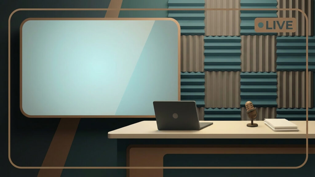 ニュース・解説系に使える左余白のシンプルニュース背景