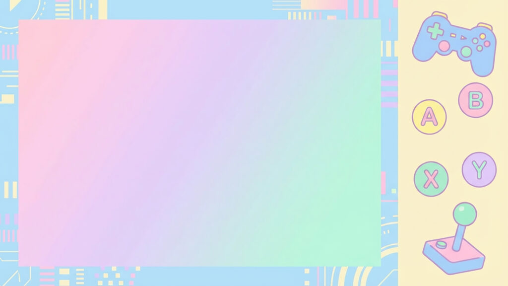 VTuberゲームレビュー用・左余白のシンプルゲーム風背景