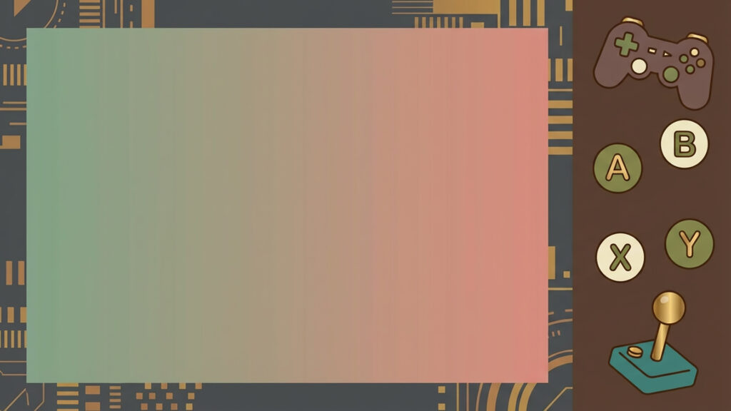 VTuberゲームレビュー用・左余白のシンプルゲーム風背景