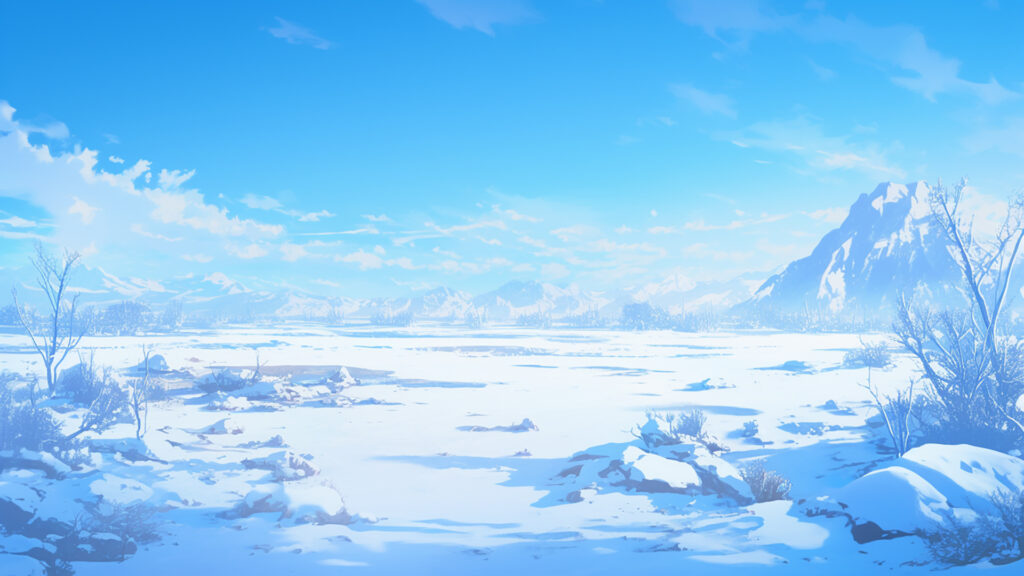 雪の積もった荒野