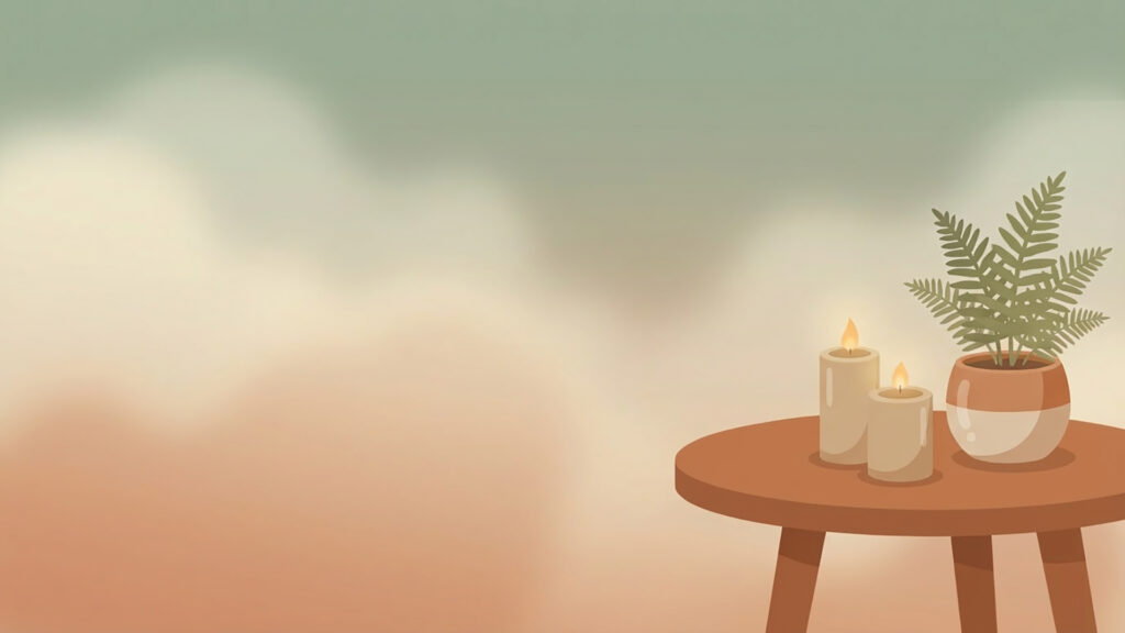 VTuber-ASMR用・左余白の癒し系フラット背景